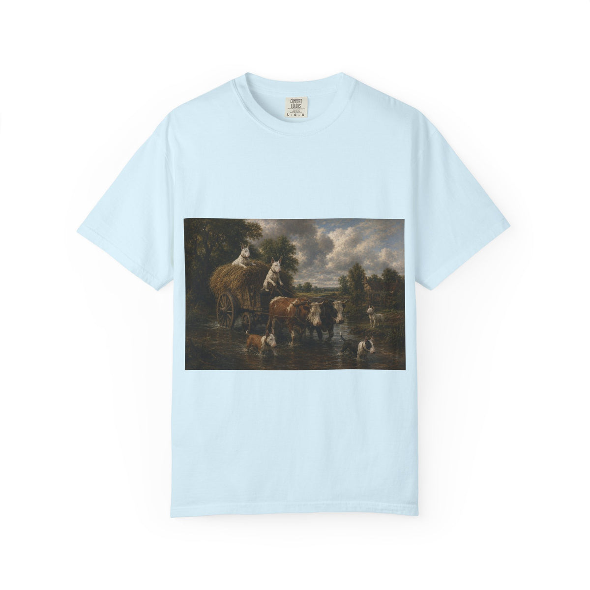 Bull Terrier The Hay Wain — after John Constable, 1821 | Garment-Dyed Tee