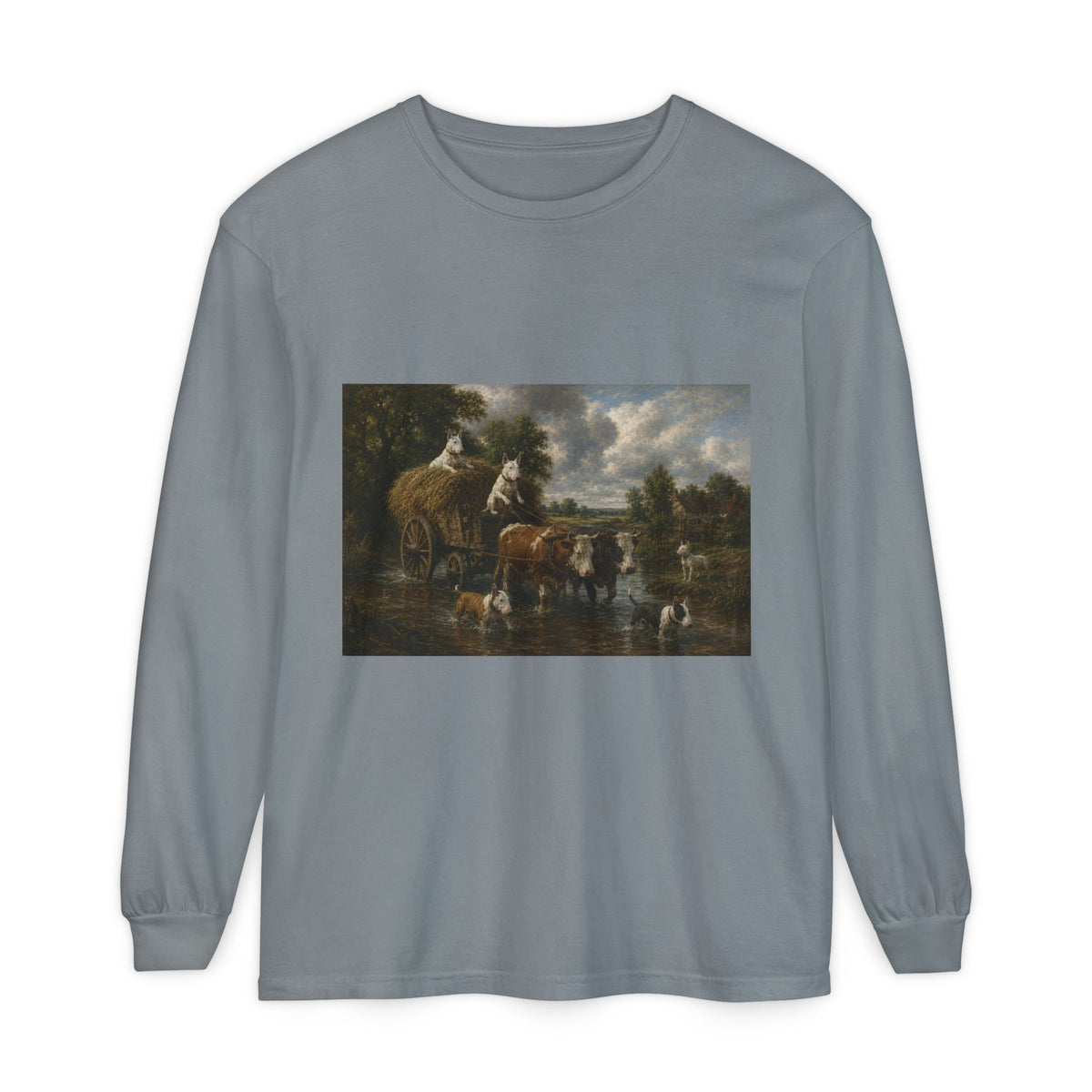 Bull Terrier The Hay Wain — after John Constable, 1821 | Long Sleeve