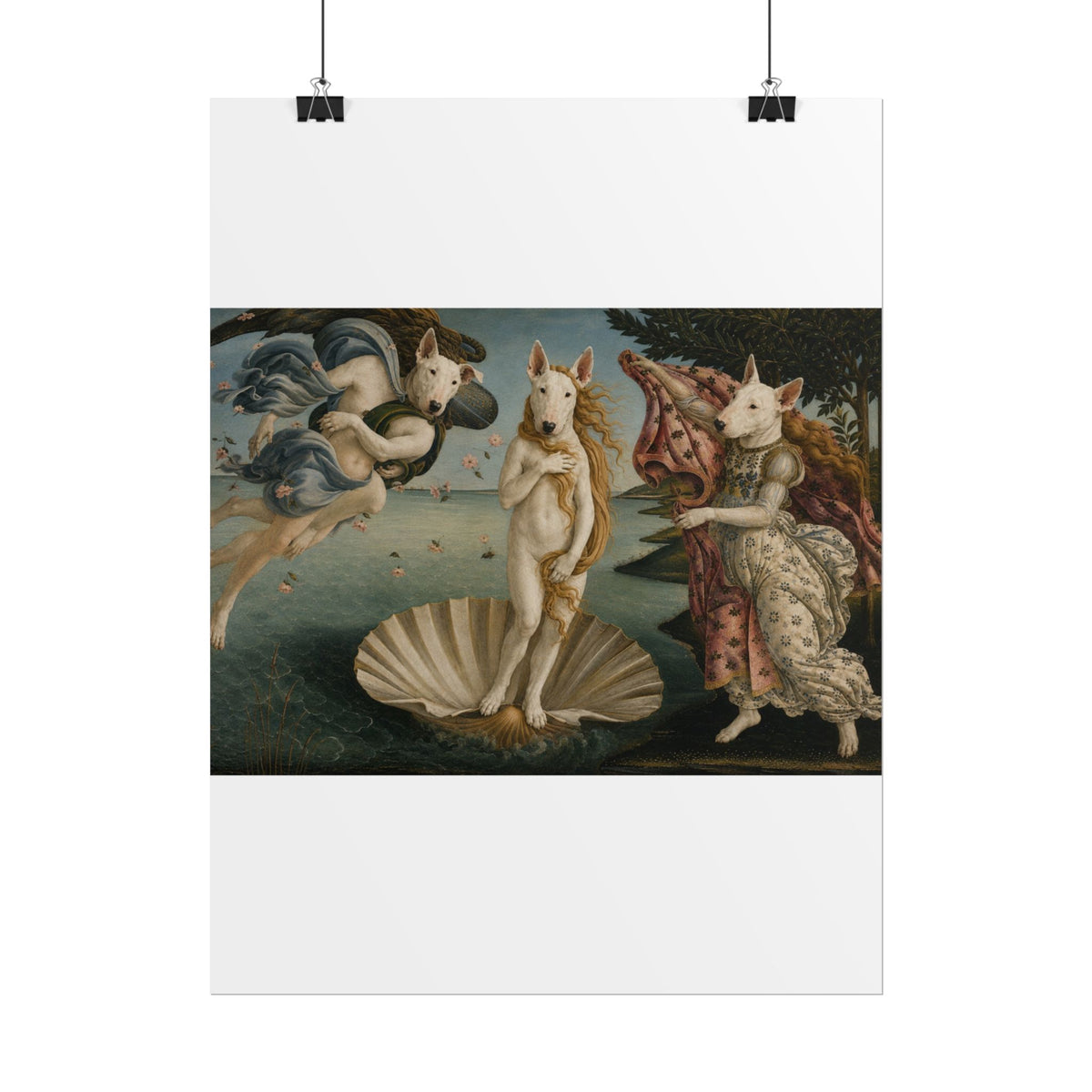 Bull Terrier The Birth of Venus — after Sandro Botticelli, c.1485 | Print