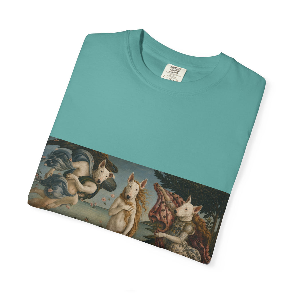 Bull Terrier The Birth of Venus — after Sandro Botticelli, c.1485 | Garment-Dyed Tee