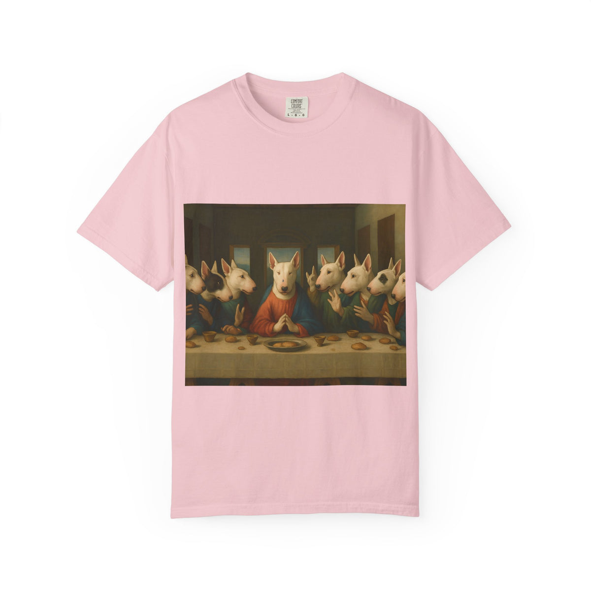 Bull Terrier The Last Supper — after Leonardo da Vinci, 1498 | Garment-Dyed Tee