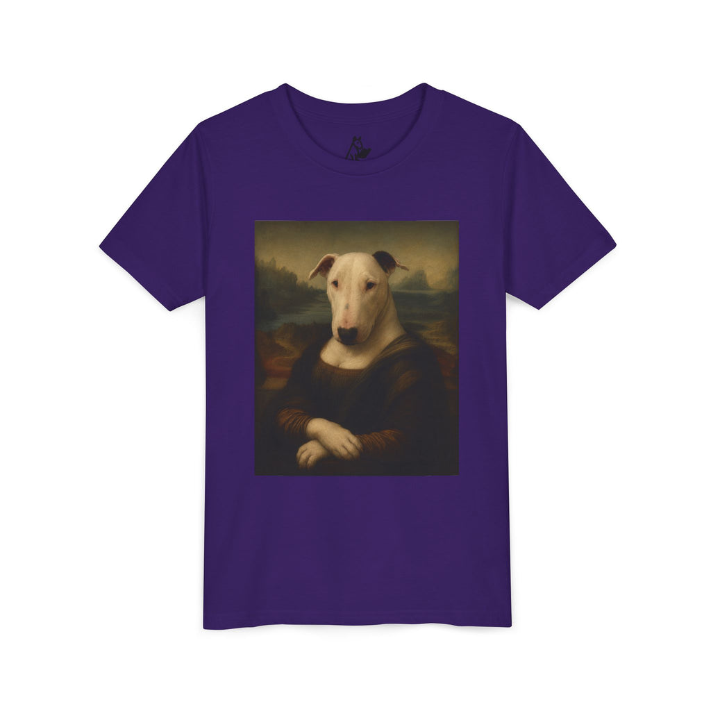Bull Terrier Mona Lisa — after Leonardo da Vinci, c.1503 | Youth Tee