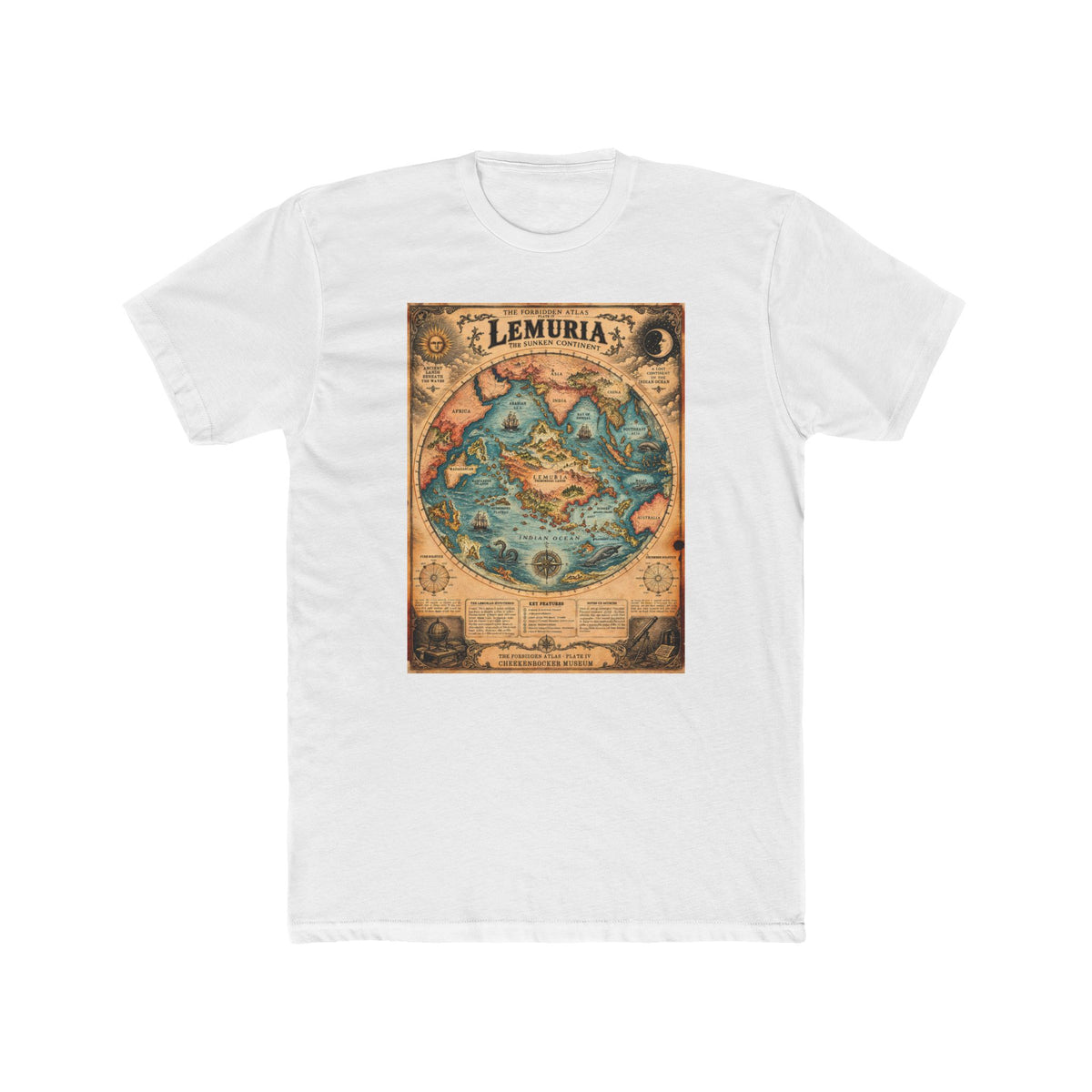 Lemuria, The Forbidden Atlas Plate IV | Unisex Cotton Crew Tee