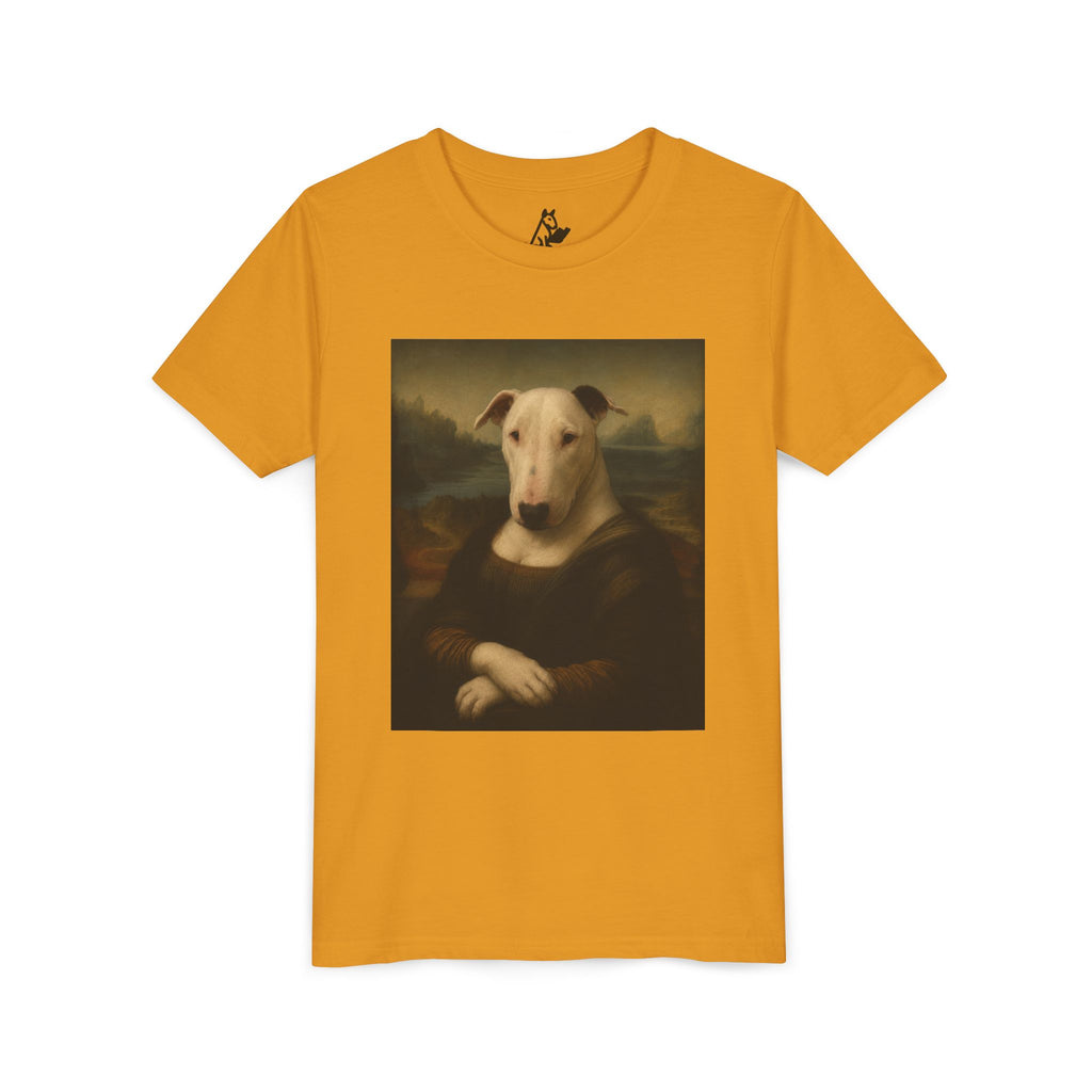 Bull Terrier Mona Lisa — after Leonardo da Vinci, c.1503 | Youth Tee