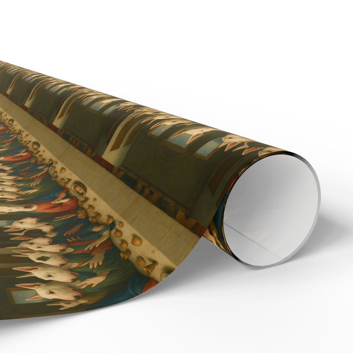 Bull Terrier The Last Supper — after Leonardo da Vinci, 1498 | Wrapping Paper