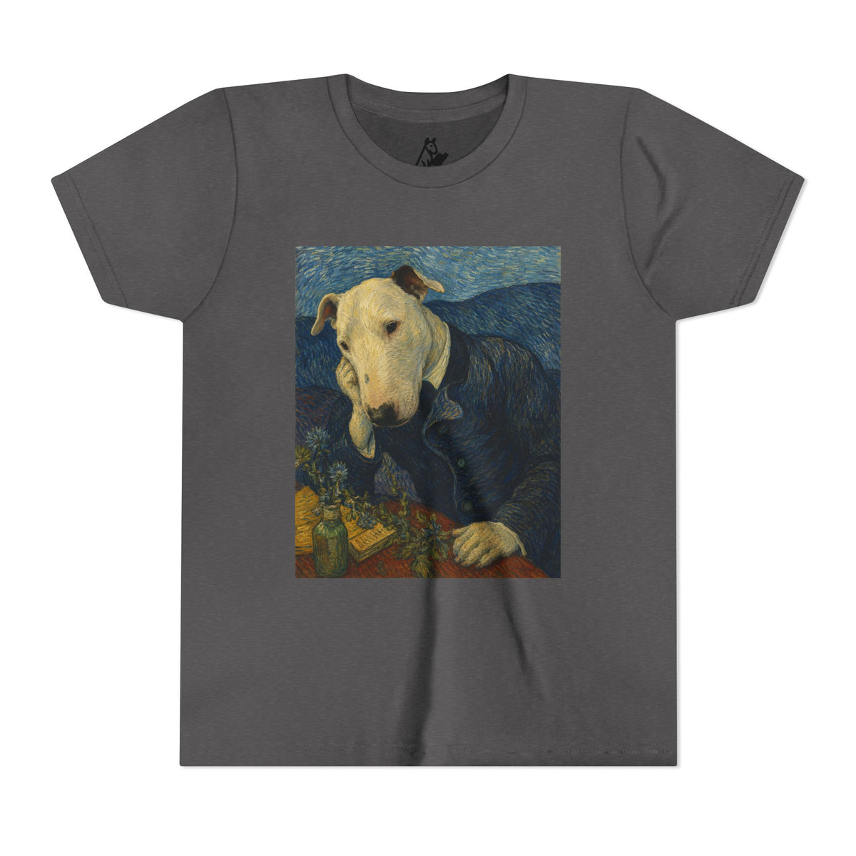 Bull Terrier Portrait of Doctor Gachet — after Vincent van Gogh, 1890 | Youth Tee