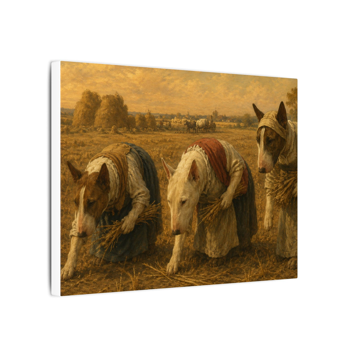 Bull Terrier The Gleaners — after Jean-Francois Millet, 1857 | Canvas