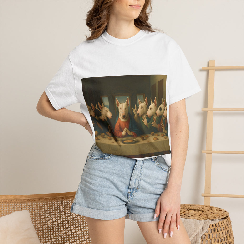 Bull Terrier The Last Supper — after Leonardo da Vinci, 1498 | Garment-Dyed Tee