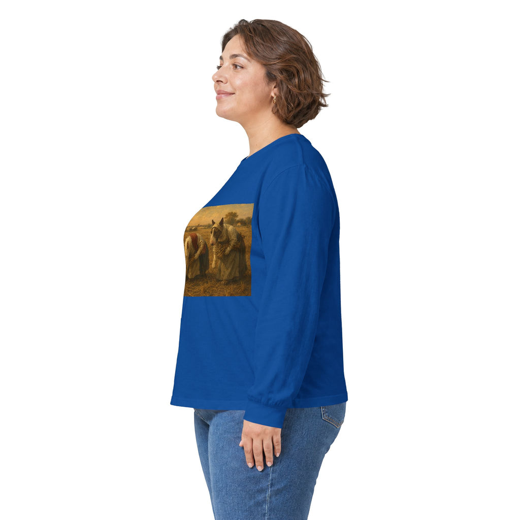 Bull Terrier The Gleaners — after Jean-Francois Millet, 1857 | Long Sleeve