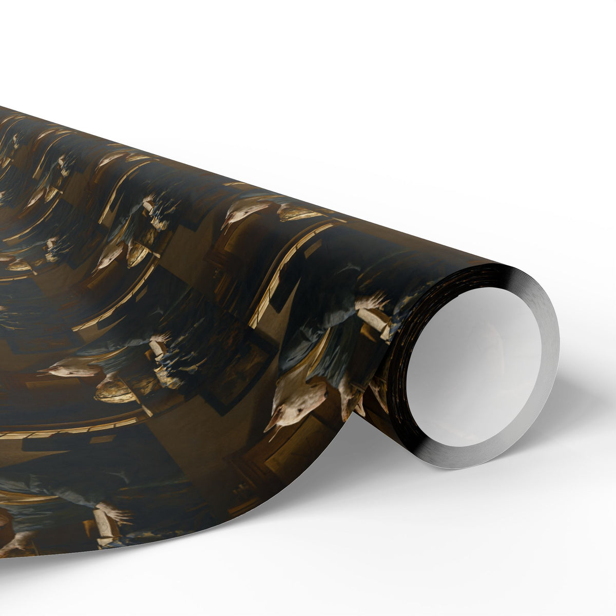 Bull Terrier The Astronomer — after Johannes Vermeer, 1668 | Wrapping Paper
