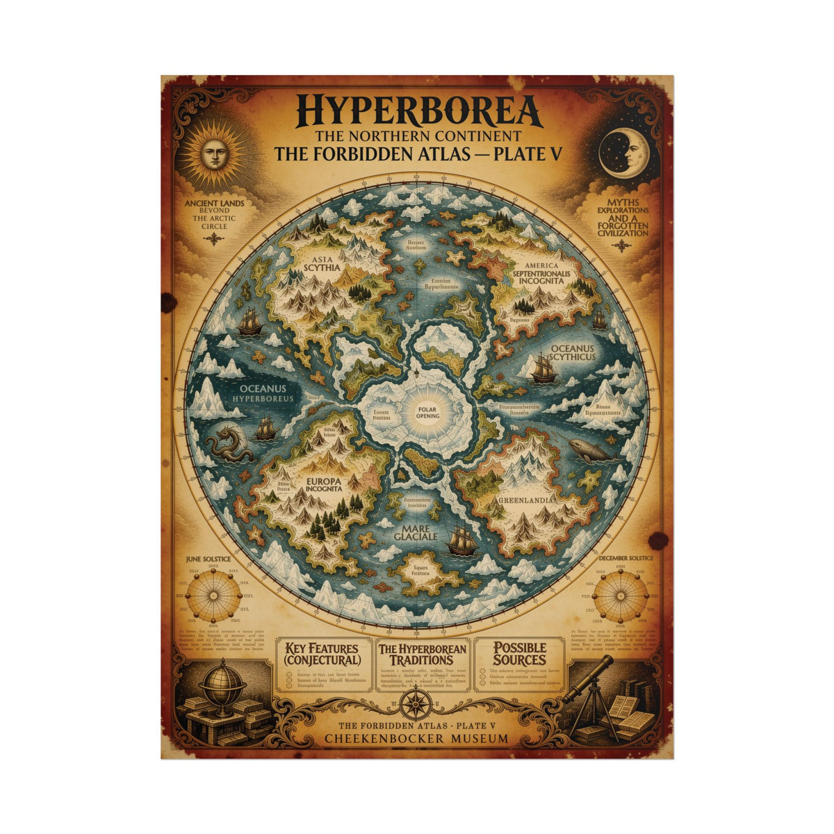 Hyperborea, The Forbidden Atlas Plate V | Poster
