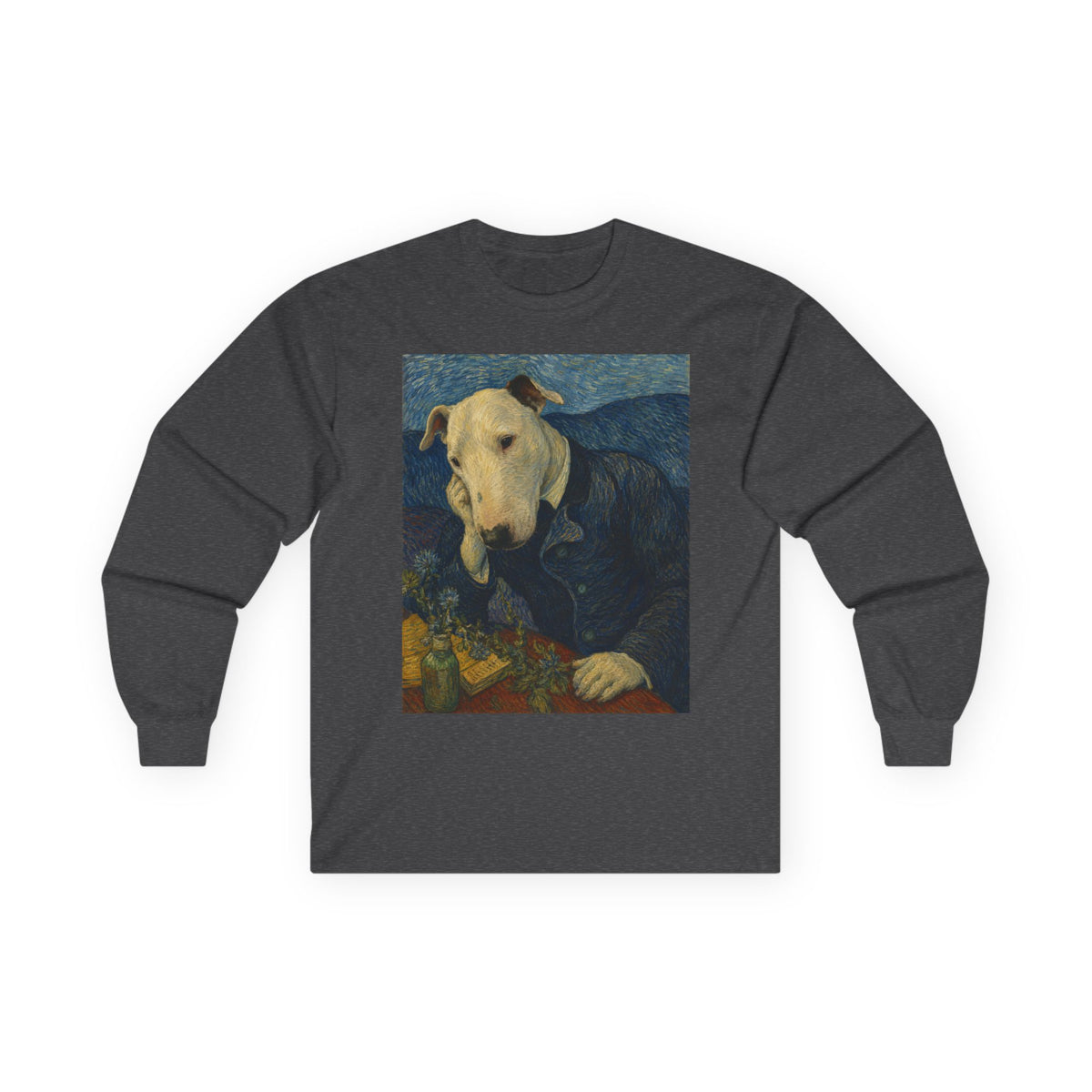 Bull Terrier Portrait Of Doctor Gachet — after Vincent van Gogh, 1890 | Long Sleeve