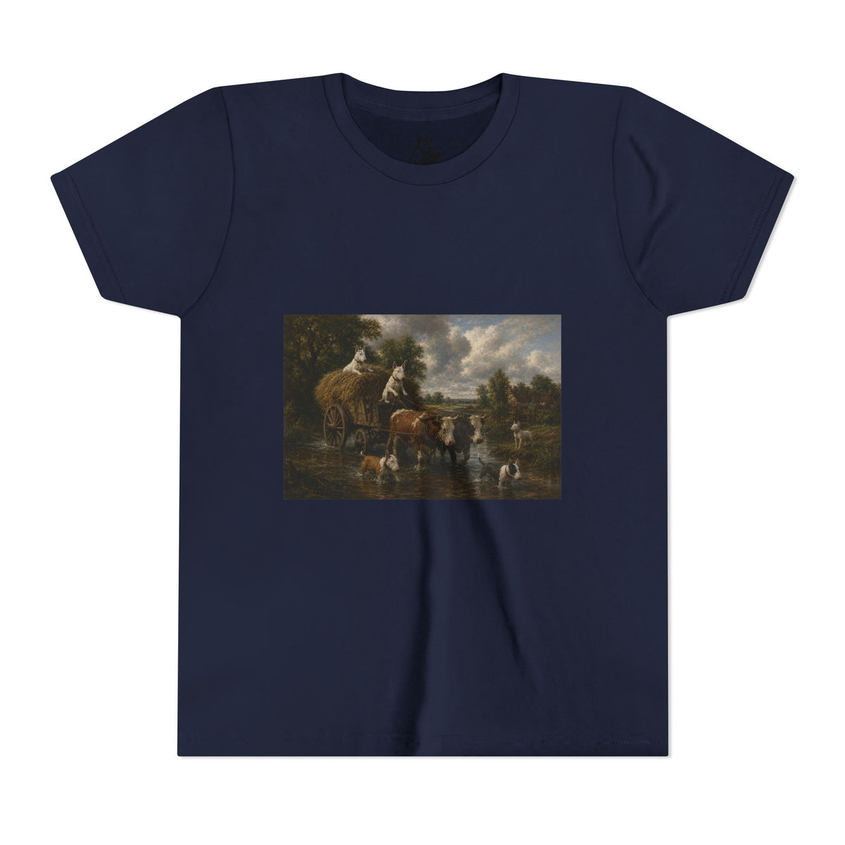 Bull Terrier The Hay Wain — after John Constable, 1821 | Youth Tee