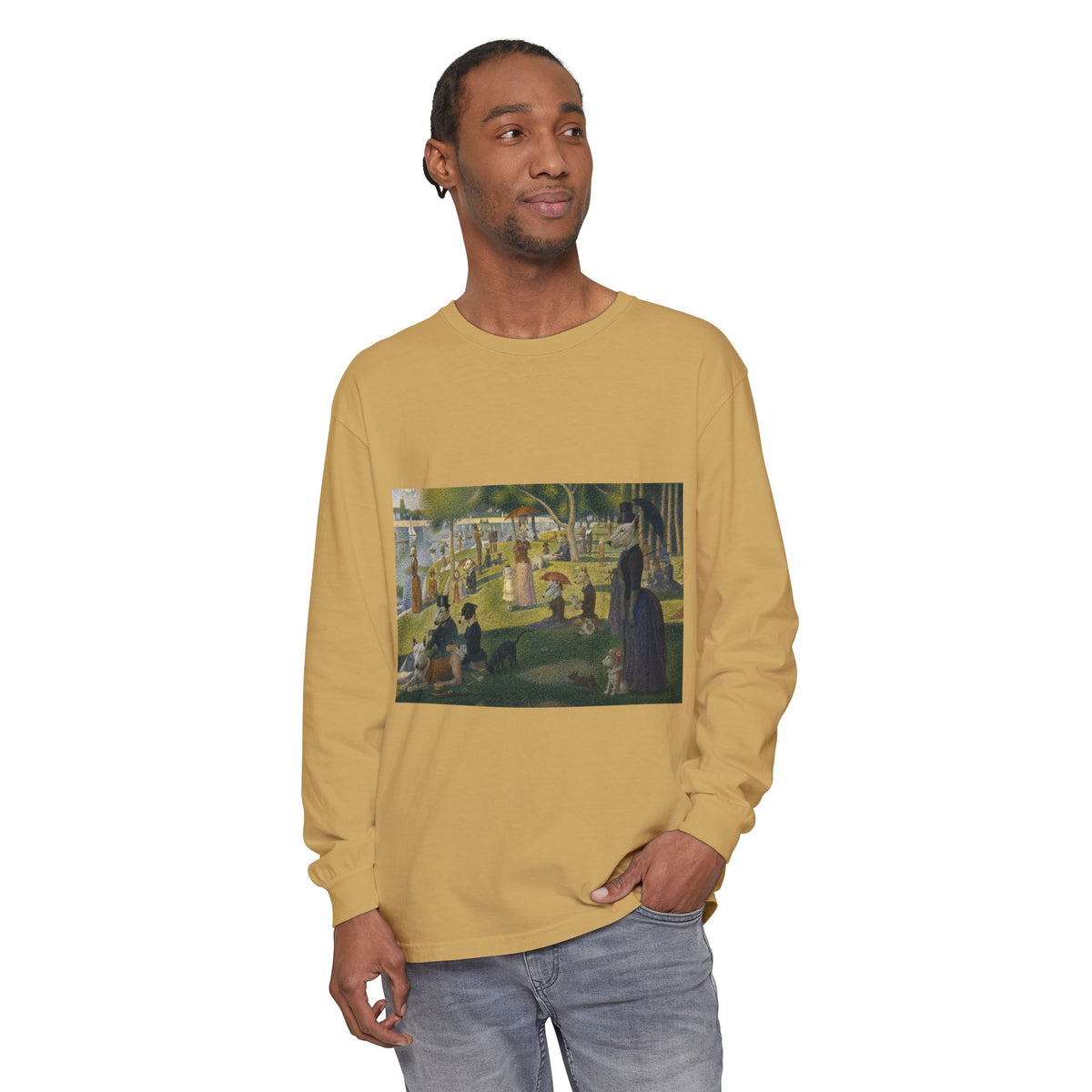 Bull Terrier A Sunday Afternoon on La Grande Jatte — after Georges Seurat, 1886 | Long Sleeve