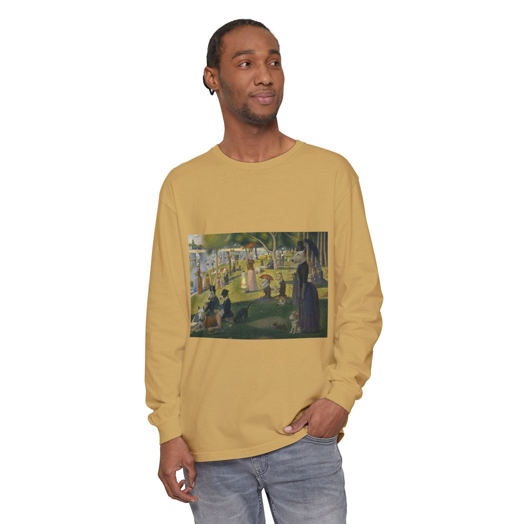 Bull Terrier A Sunday Afternoon on La Grande Jatte — after Georges Seurat, 1886 | Long Sleeve