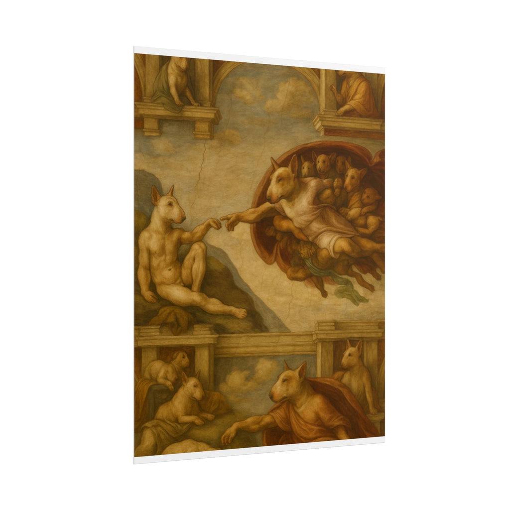 Bull Terrier The Creation Of Adam — after Michelangelo, 1512 | Print