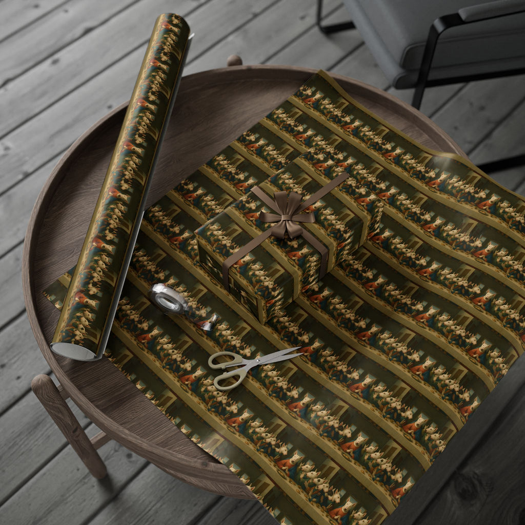 Bull Terrier The Last Supper — after Leonardo da Vinci, 1498 | Wrapping Paper