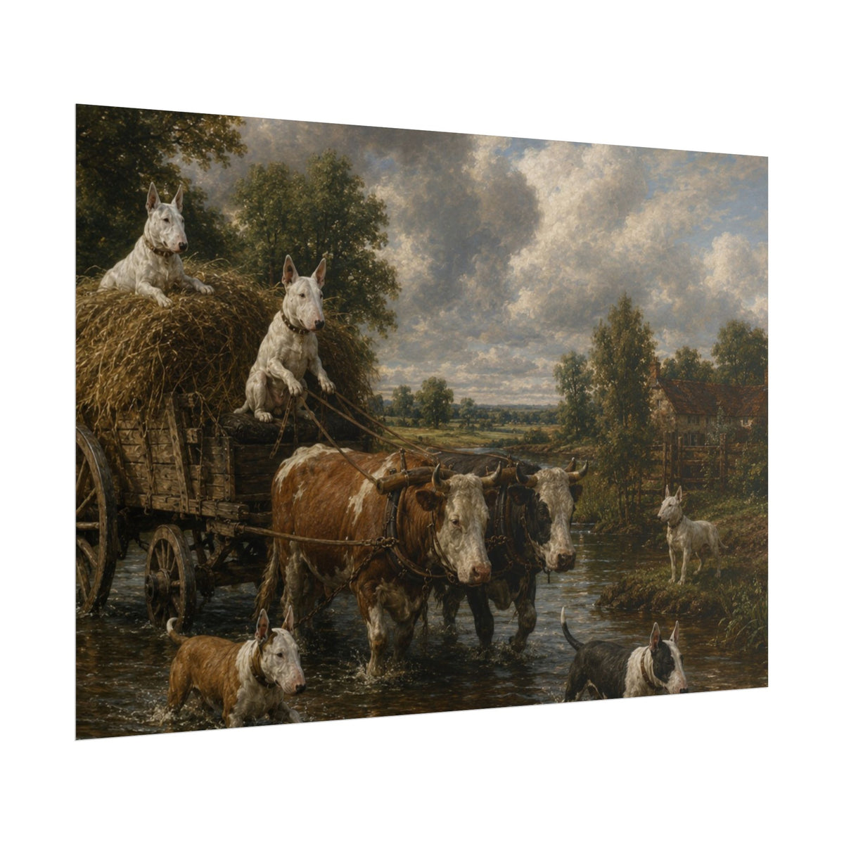 Bull Terrier The Hay Wain — after John Constable, 1821 | Print