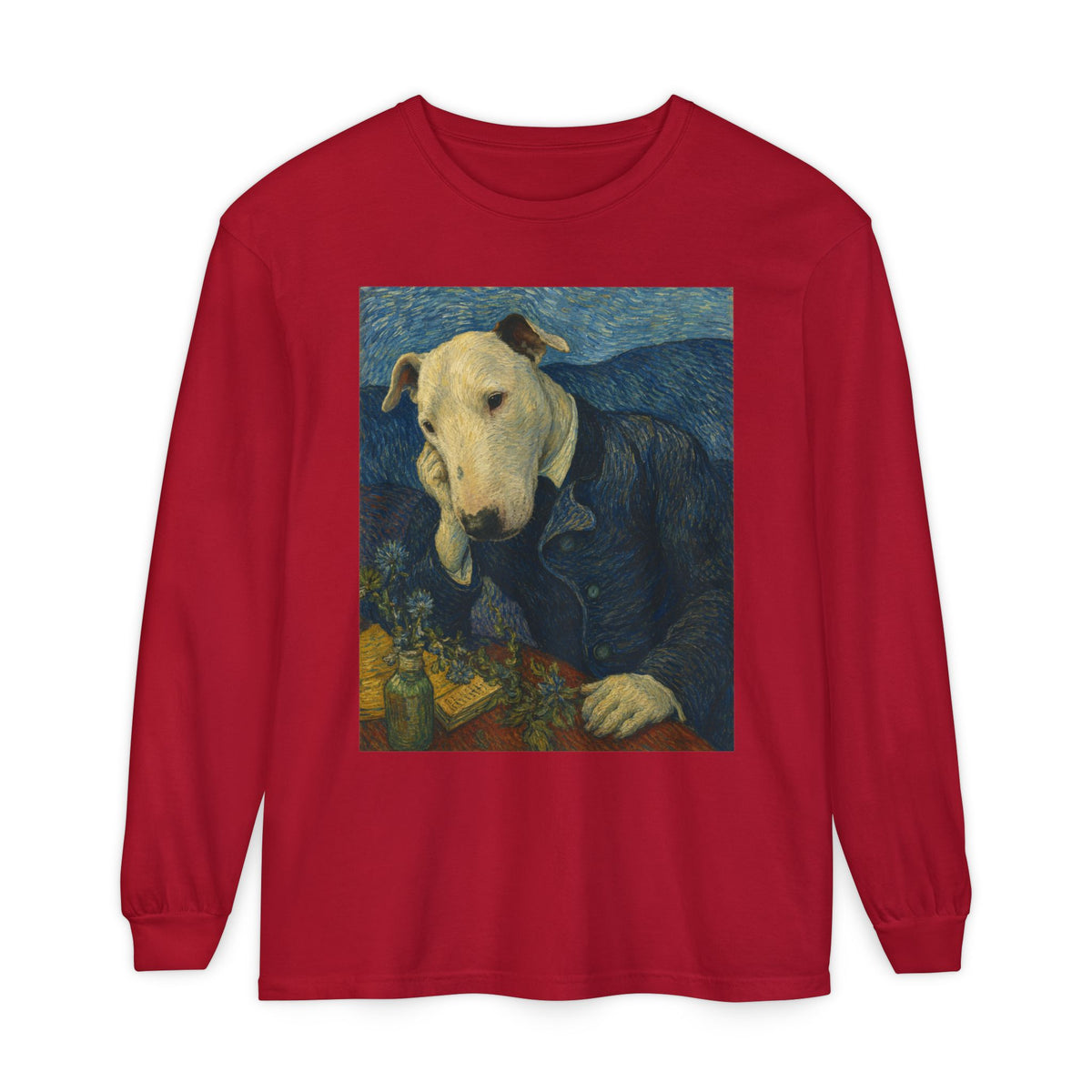 Bull Terrier Portrait of Doctor Gachet — after Vincent van Gogh, 1890 | Long Sleeve