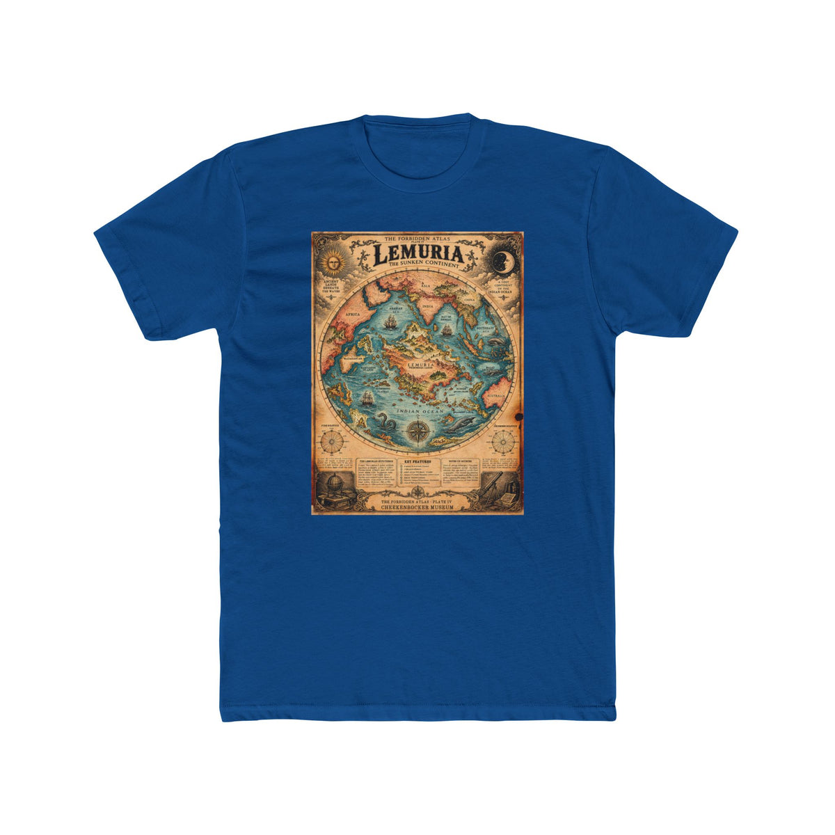 Lemuria, The Forbidden Atlas Plate IV | Unisex Cotton Crew Tee