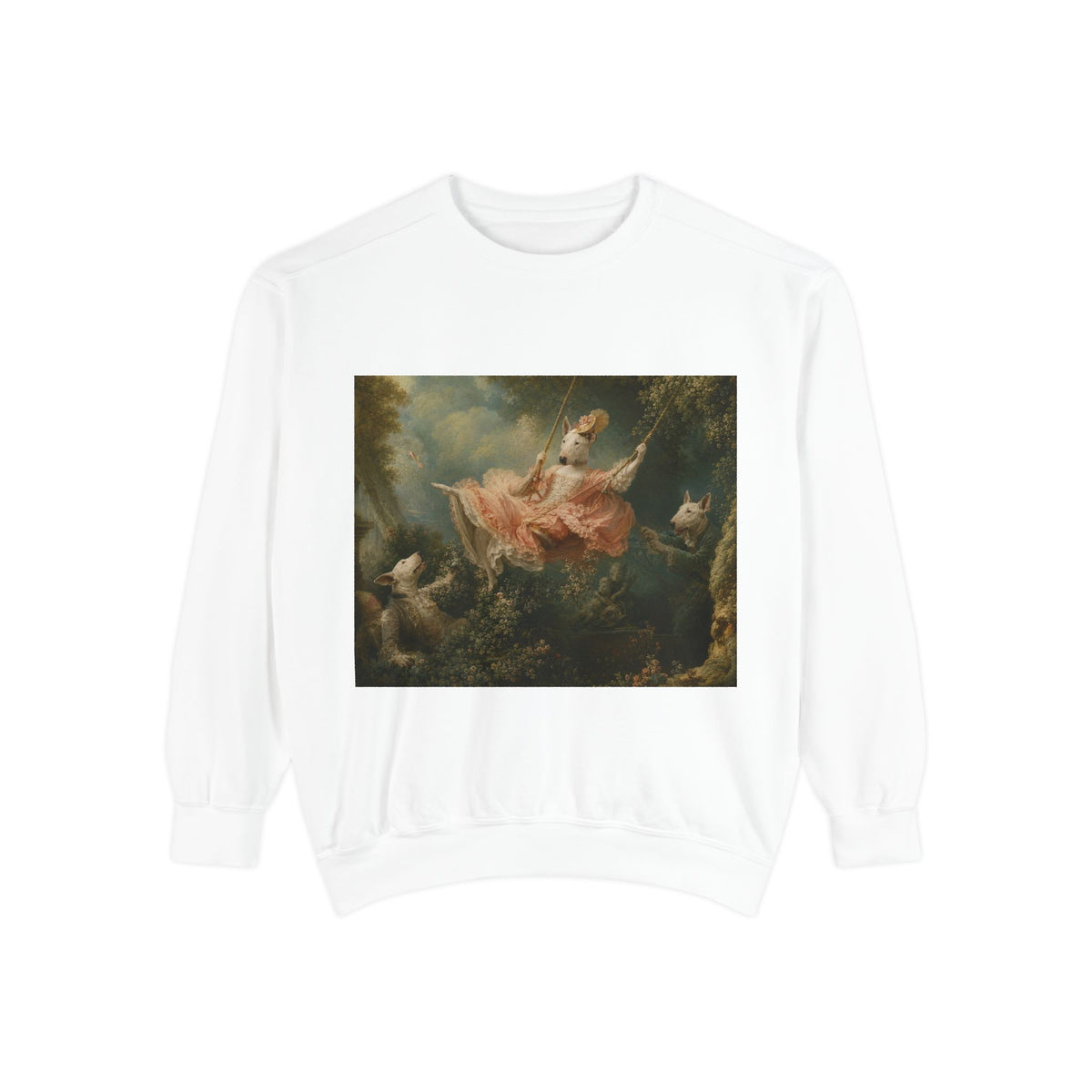 Bull Terrier The Swing — after Jean-Honore Fragonard, 1767 | Crewneck