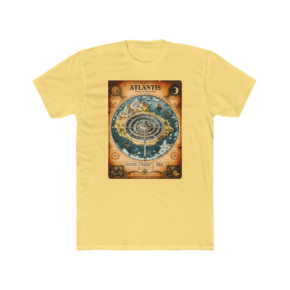 Atlantis, The Forbidden Atlas Plate III | Unisex Cotton Crew Tee