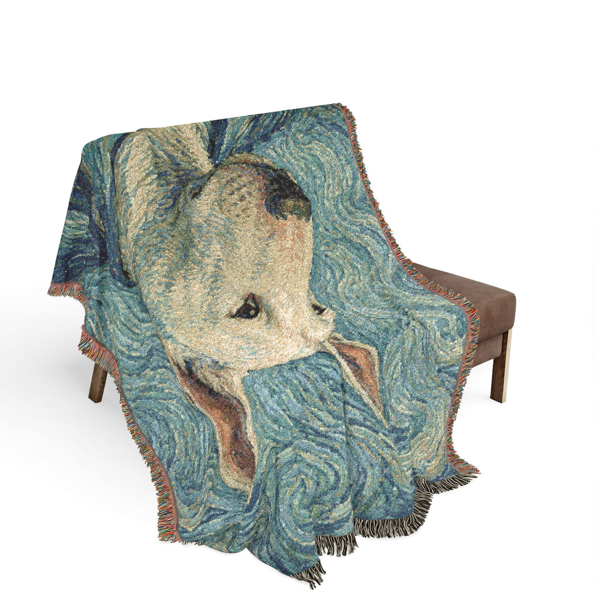 Bull Terrier Self-Portrait — after Vincent van Gogh, 1889 | Blanket