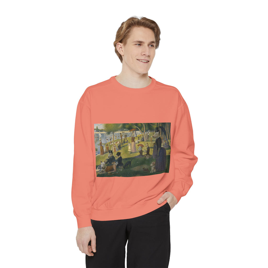 Bull Terrier A Sunday Afternoon on La Grande Jatte — after Georges Seurat, 1886 | Crewneck