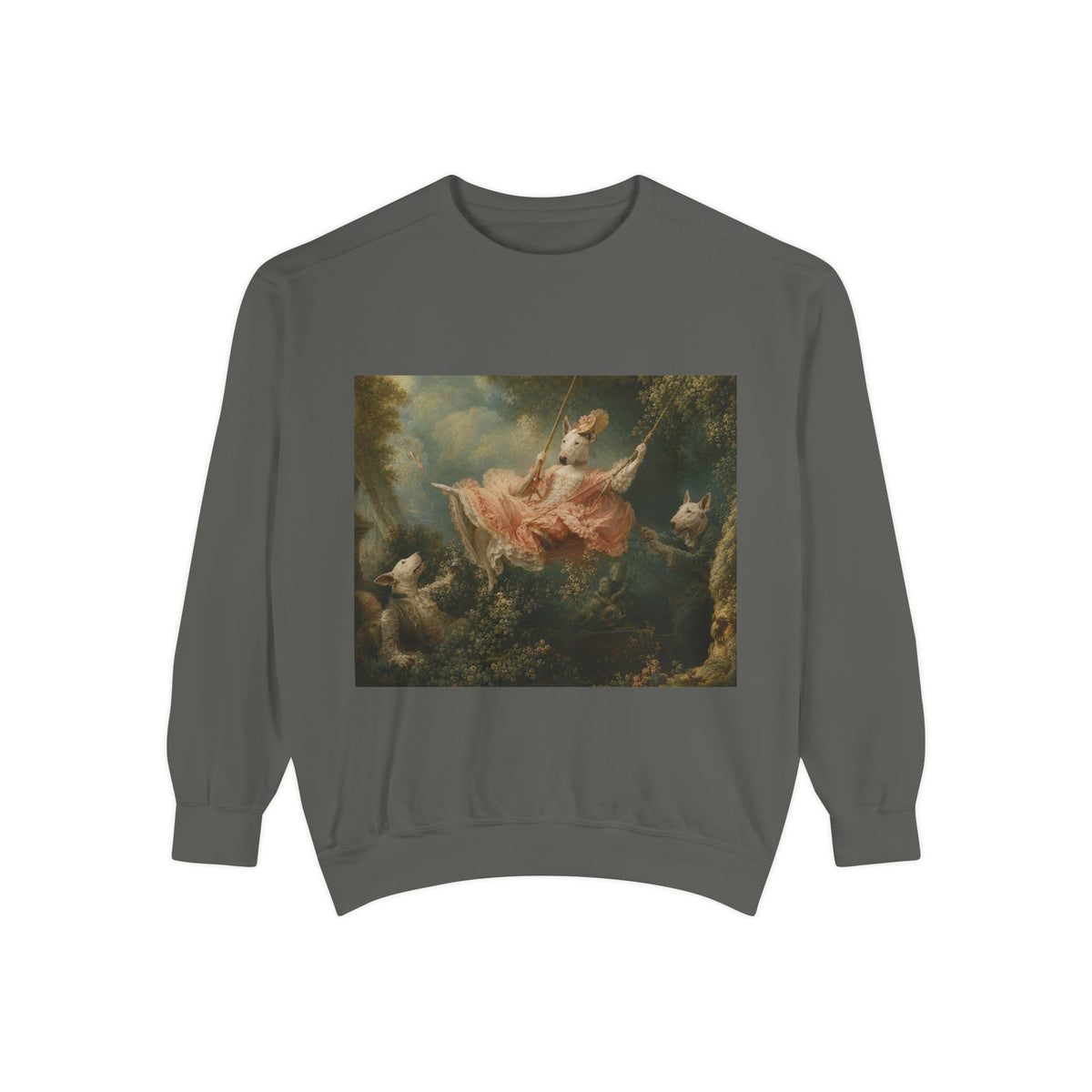 Bull Terrier The Swing — after Jean-Honore Fragonard, 1767 | Crewneck