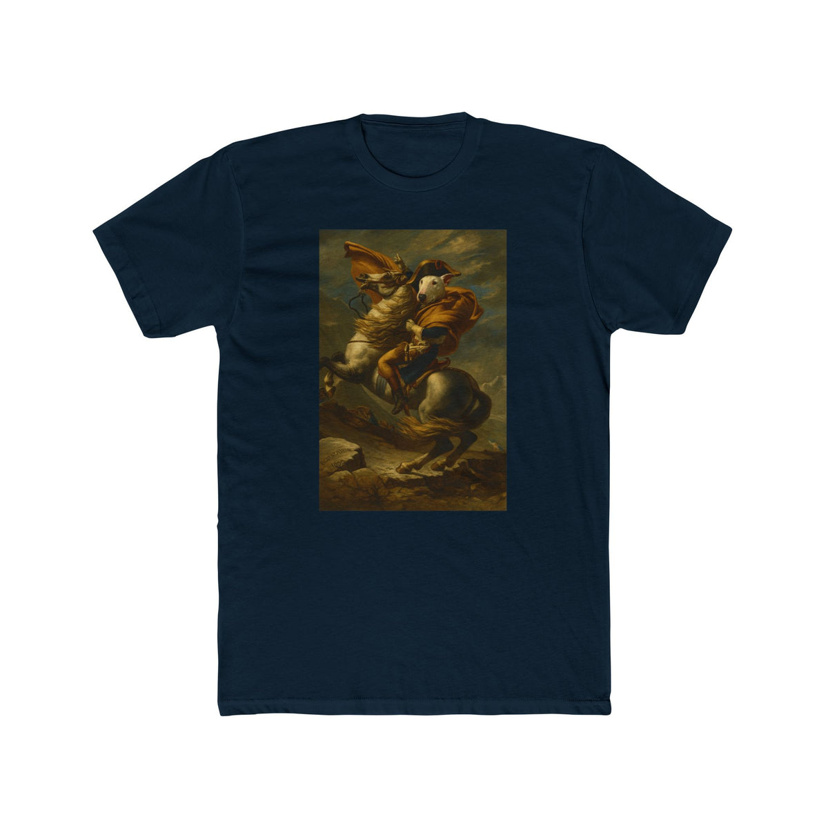 Bull Terrier Napoleon — after Jacques-Louis David, 1801 | Tee
