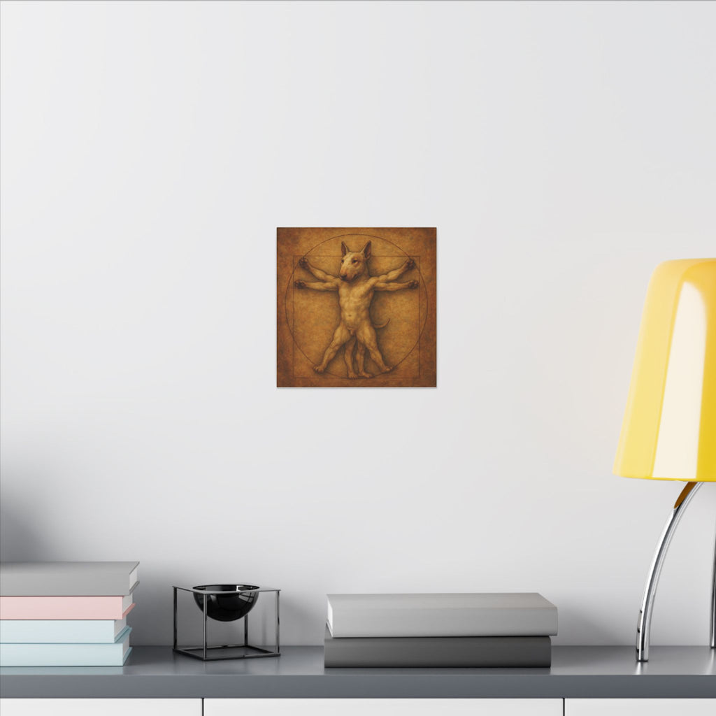 Bull Terrier Vitruvian Man — after Leonardo da Vinci, c.1490 | Canvas