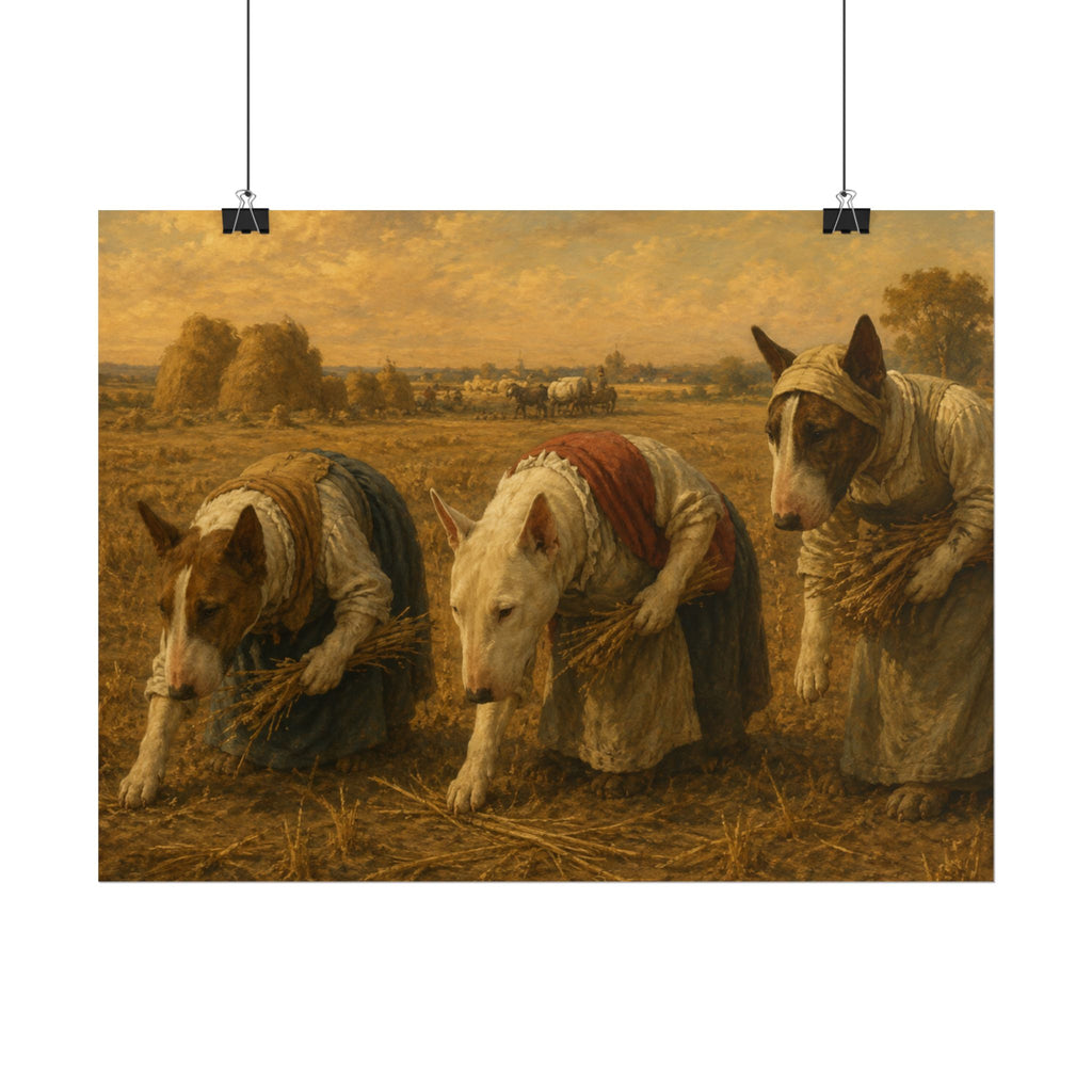 Bull Terrier The Gleaners — after Jean-Francois Millet, 1857 | Poster