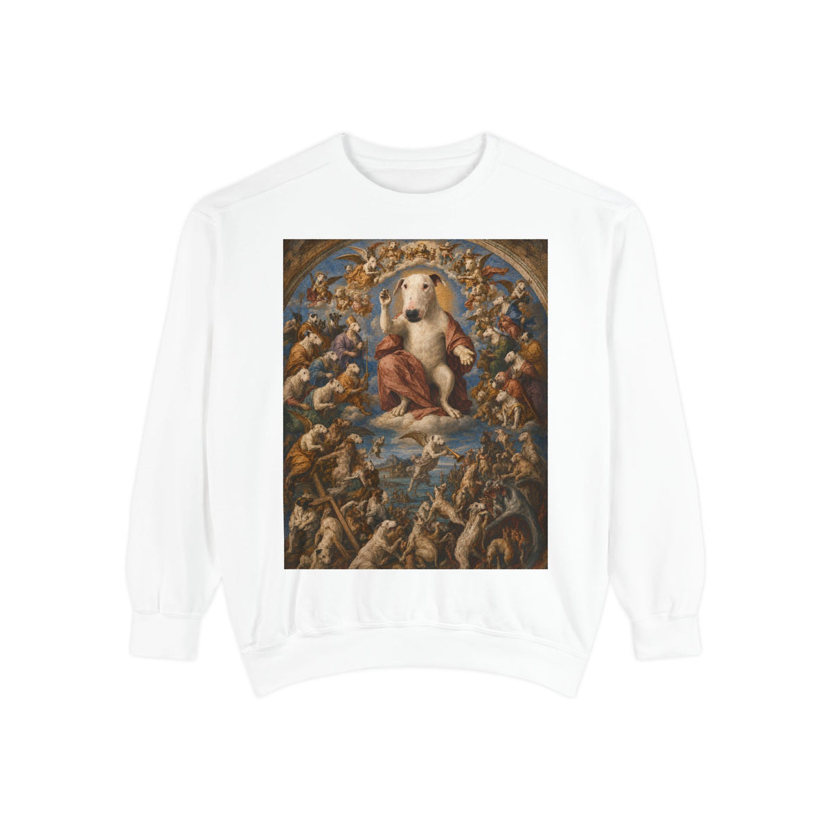Bull Terrier The Last Judgement — after Michelangelo, 1541 | Crewneck