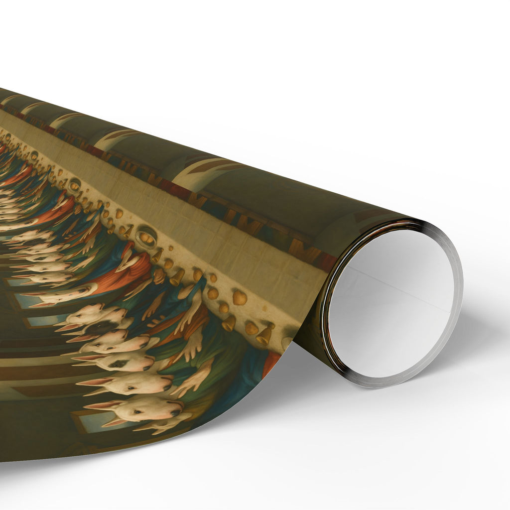 Bull Terrier The Last Supper — after Leonardo da Vinci, 1498 | Wrapping Paper