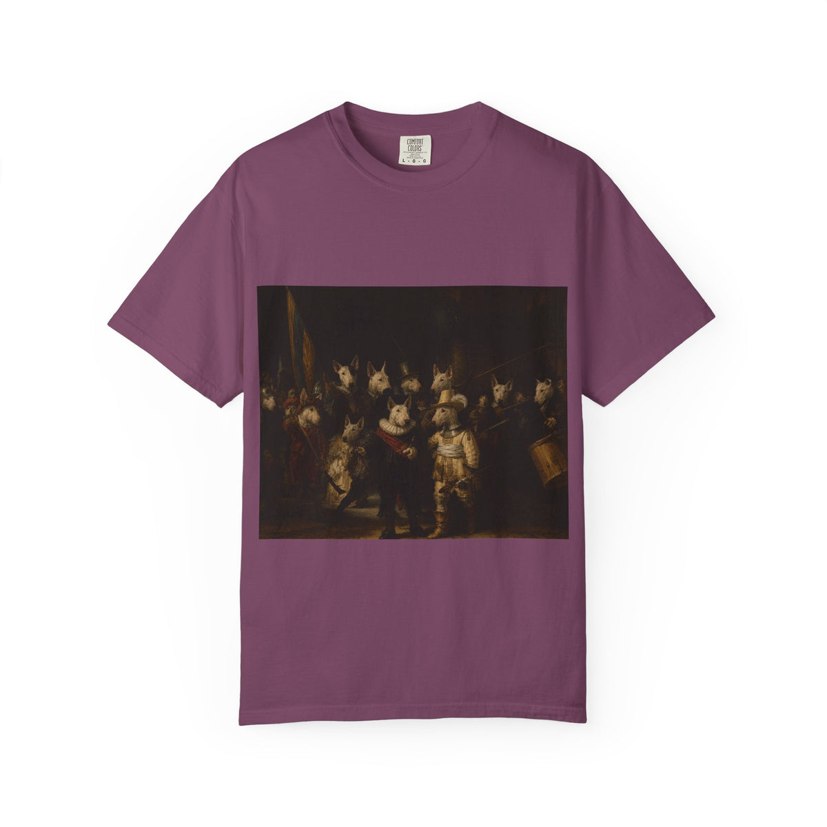Bull Terrier The Night Watch — after Rembrandt van Rijn, 1642 | Garment-Dyed Tee