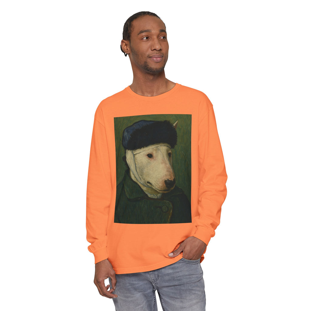 Bull Terrier Self-Portrait with Bandaged Ear — after Vincent van Gogh, 1889 | Long Sleeve
