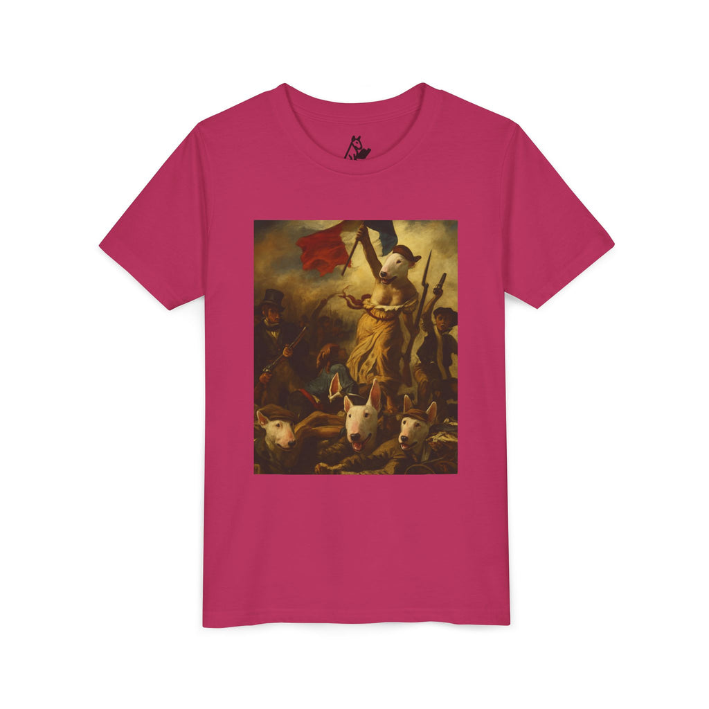 Bull Terrier Liberty Leading the People — after Eugene Delacroix, 1830 | Youth Tee