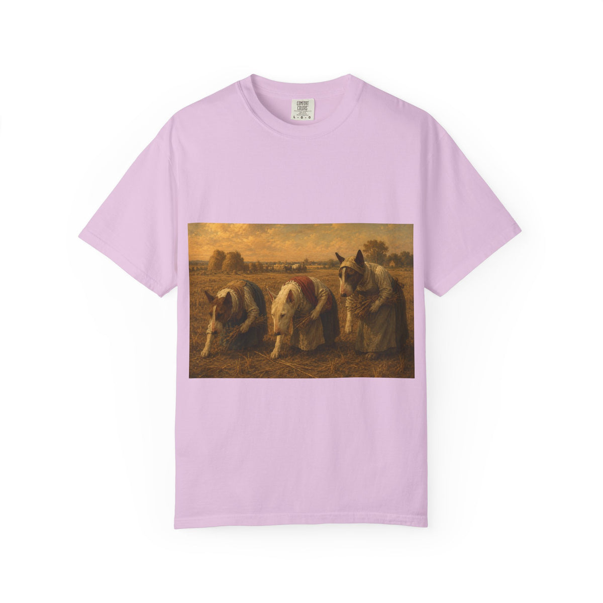 Bull Terrier The Gleaners — after Jean-Francois Millet, 1857 | Garment-Dyed Tee