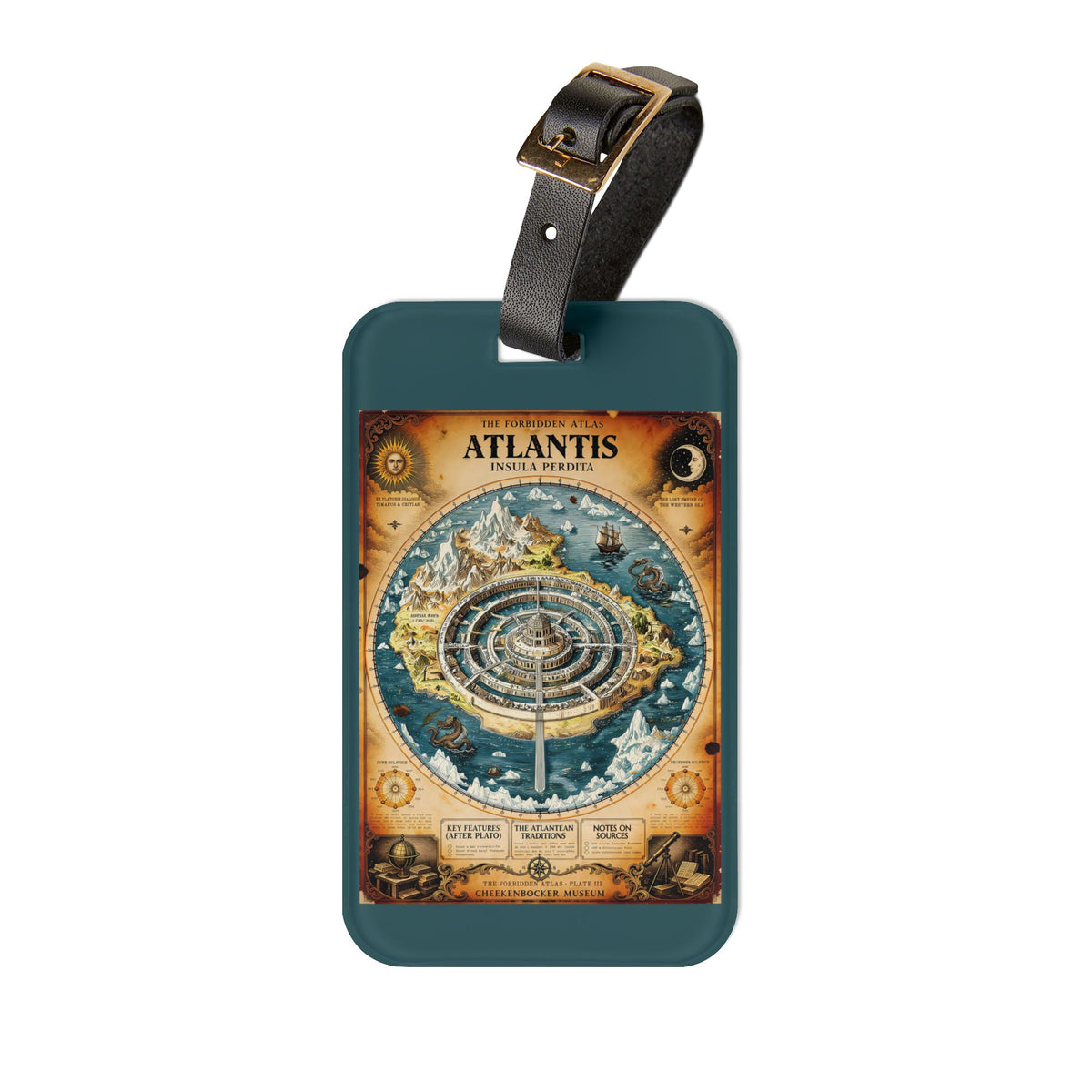 Atlantis, The Forbidden Atlas Plate III | Luggage Tag