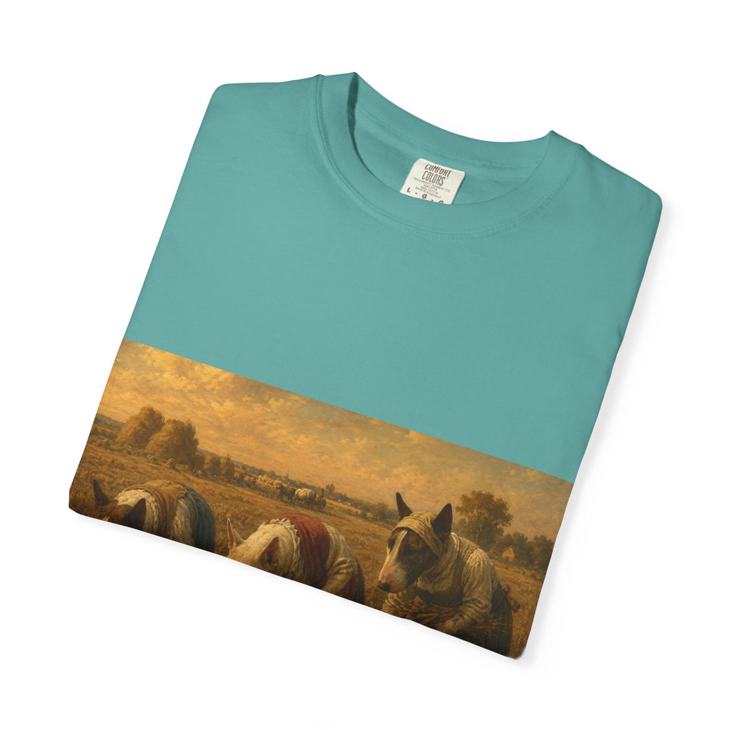 Bull Terrier The Gleaners — after Jean-Francois Millet, 1857 | Garment-Dyed Tee