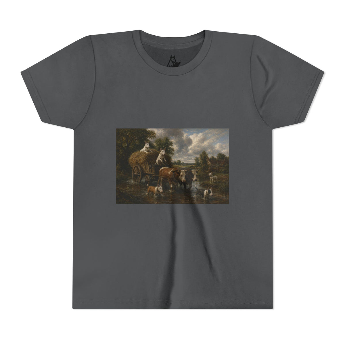 Bull Terrier The Hay Wain — after John Constable, 1821 | Youth Tee