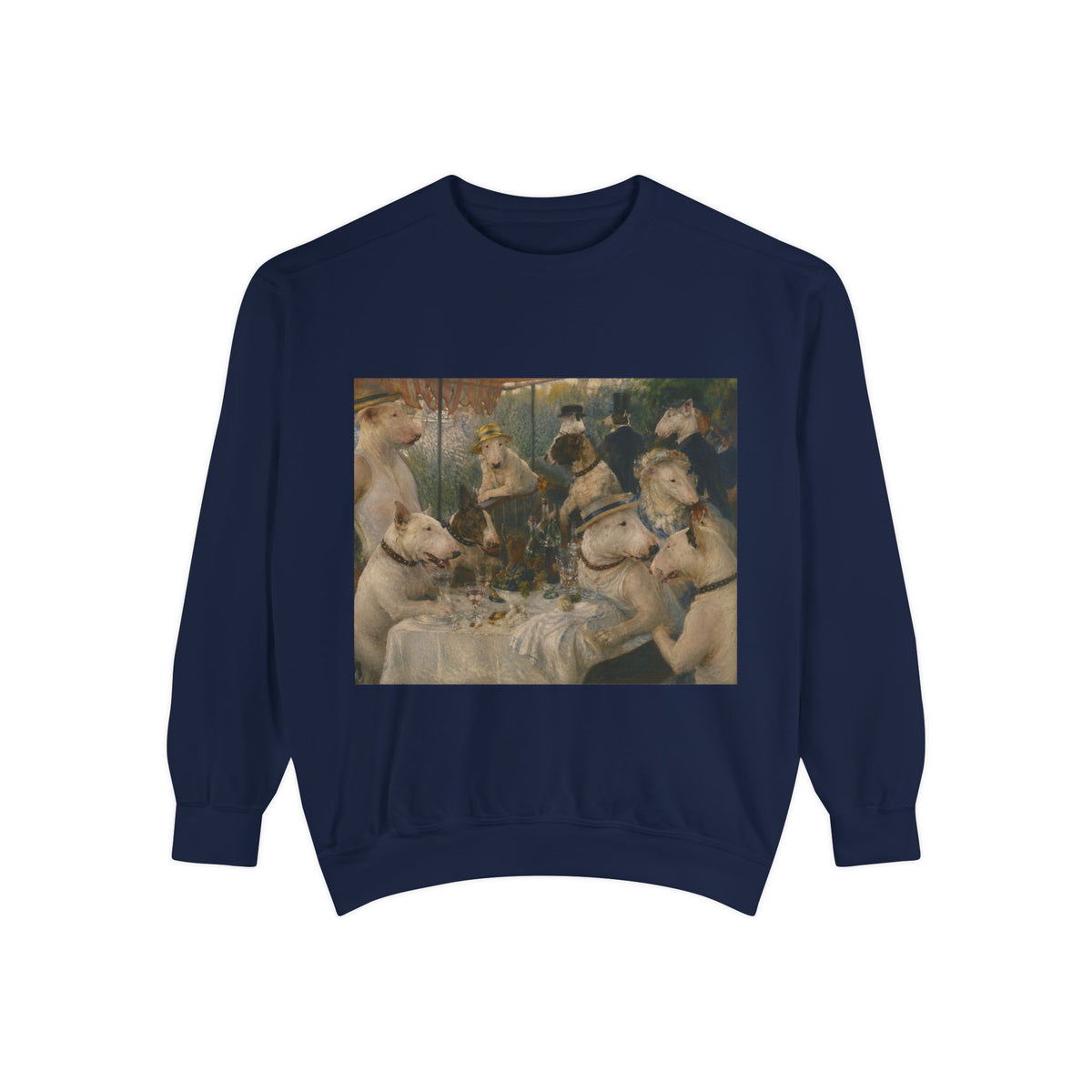 Bull Terrier Luncheon of the Boating Party — after Pierre-Auguste Renoir, 1881 | Crewneck