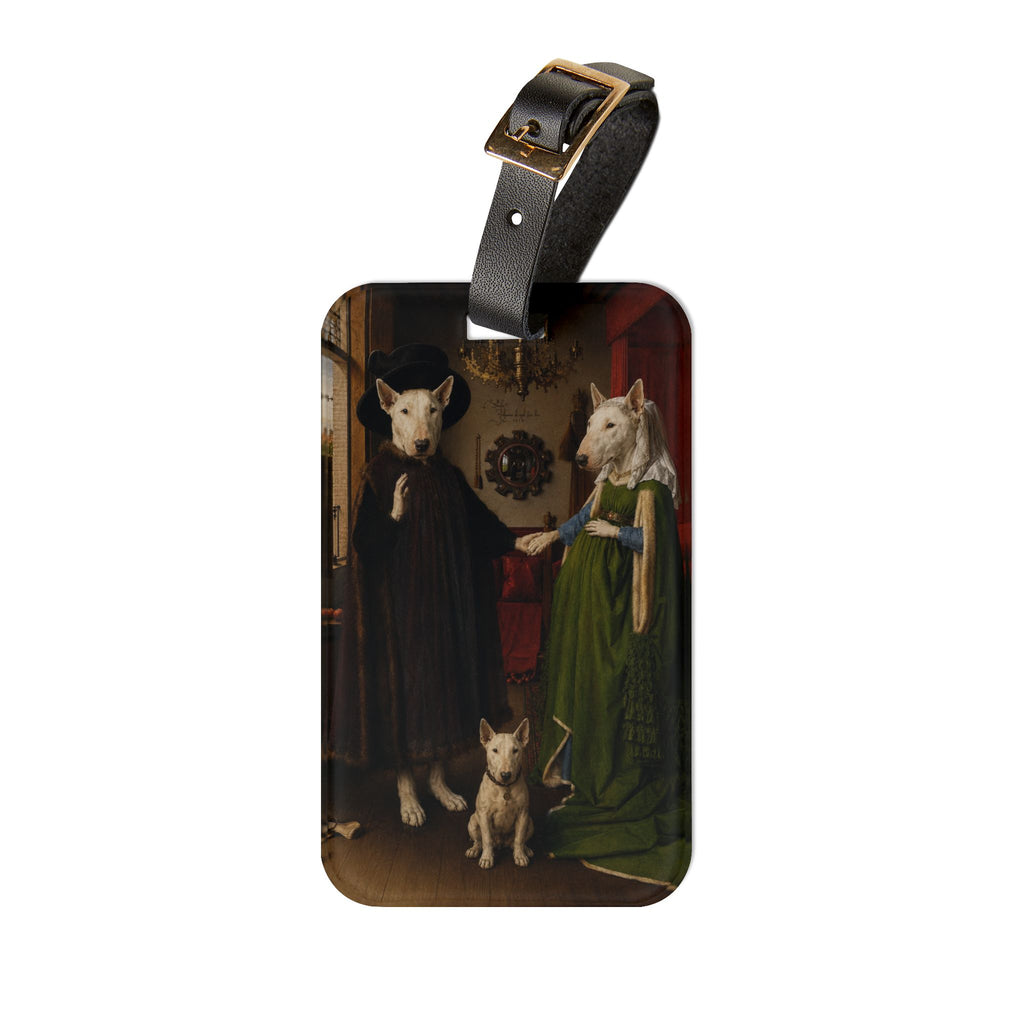 Bull Terrier The Arnolfini Portrait — after Jan van Eyck, 1434 | Luggage Tag