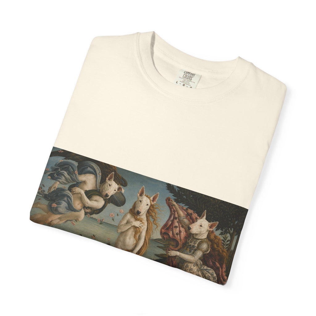 Bull Terrier The Birth of Venus — after Sandro Botticelli, c.1485 | Garment-Dyed Tee