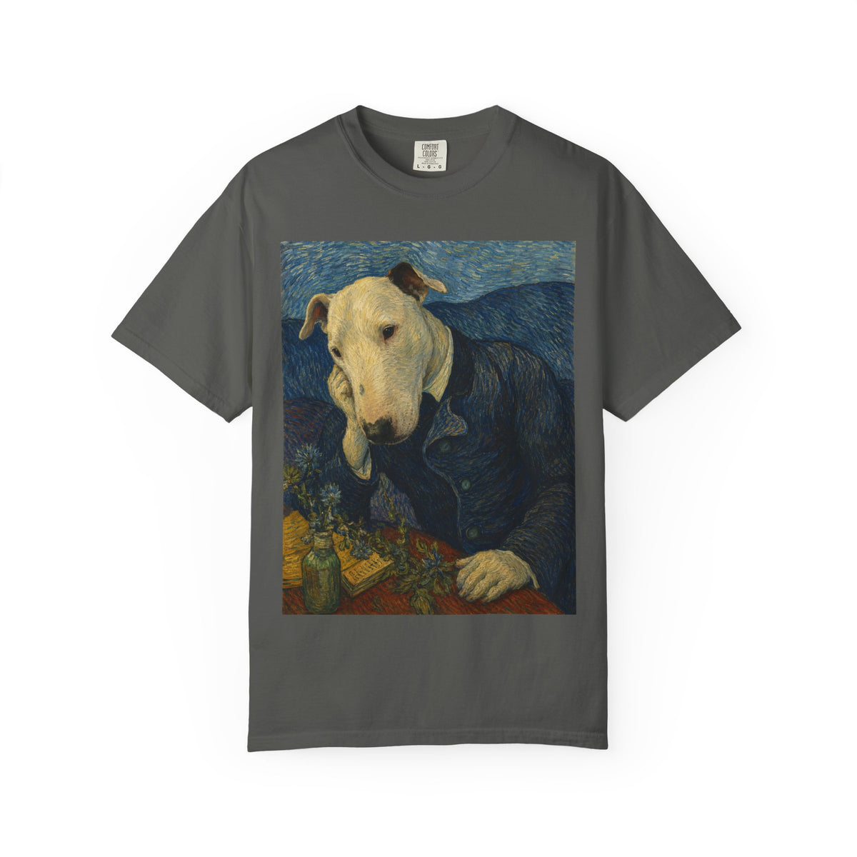 Bull Terrier Portrait of Doctor Gachet — after Vincent van Gogh, 1890 | Garment-Dyed Tee