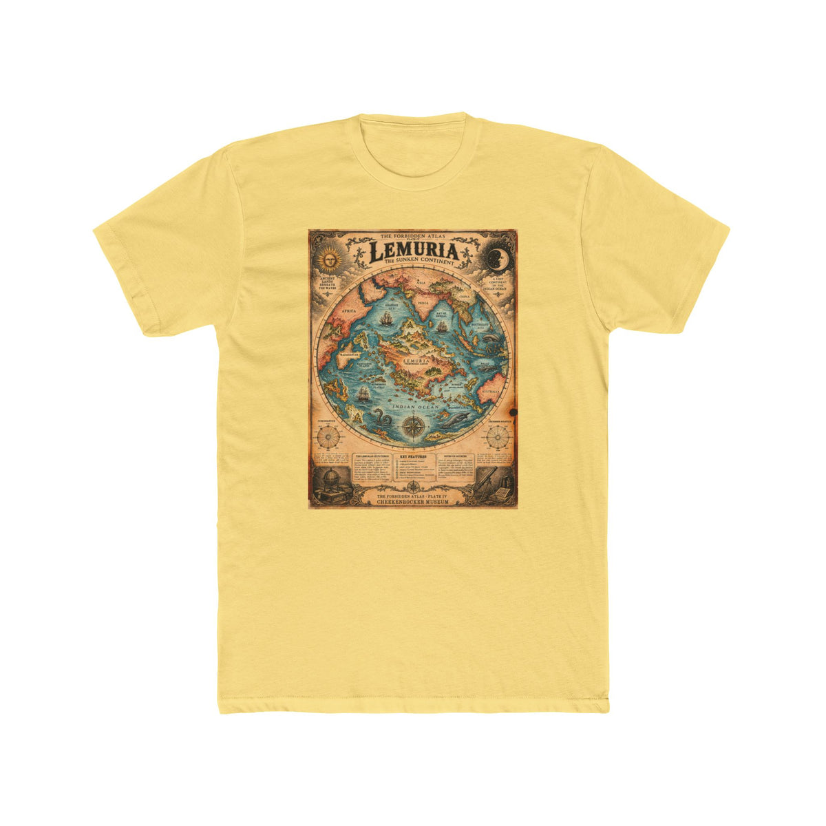 Lemuria, The Forbidden Atlas Plate IV | Unisex Cotton Crew Tee