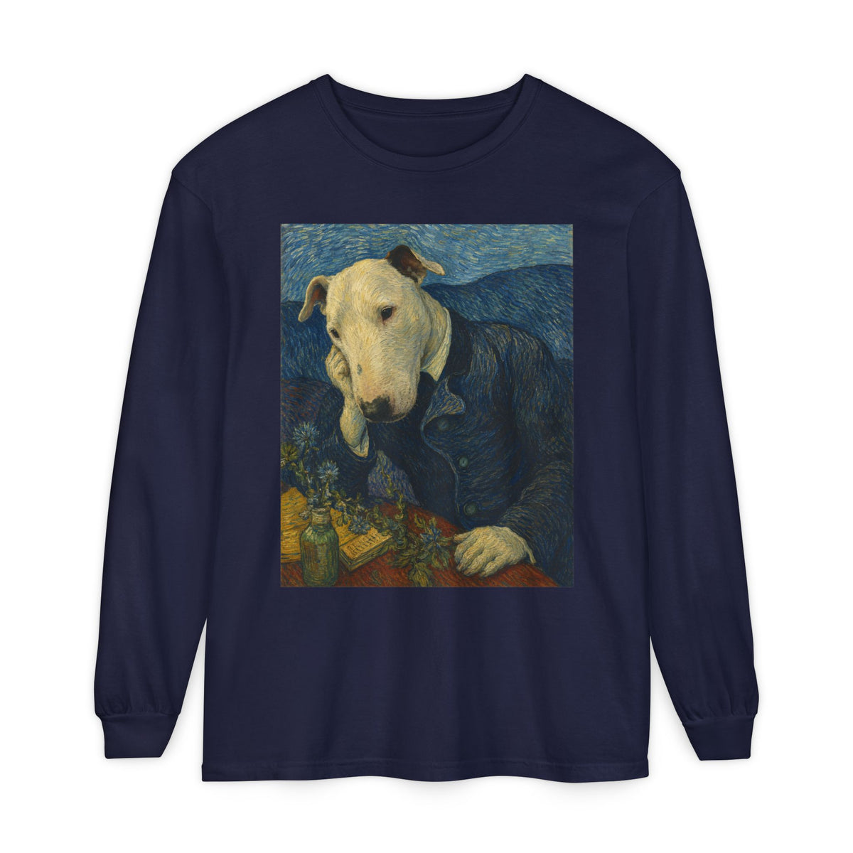 Bull Terrier Portrait of Doctor Gachet — after Vincent van Gogh, 1890 | Long Sleeve