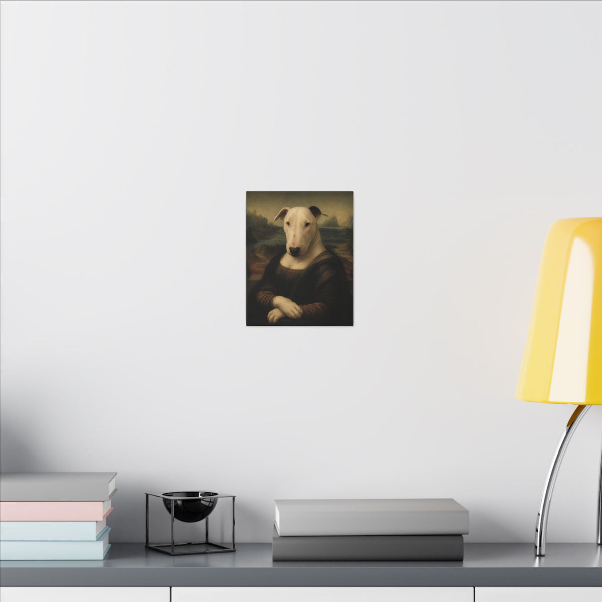 Bull Terrier Mona Lisa — after Leonardo da Vinci, c.1503 | Canvas