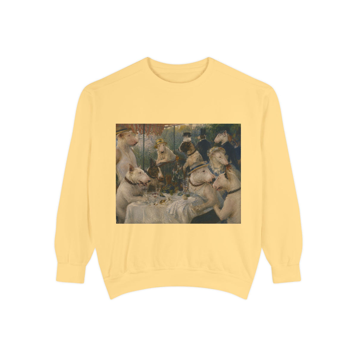 Bull Terrier Luncheon of the Boating Party — after Pierre-Auguste Renoir, 1881 | Crewneck