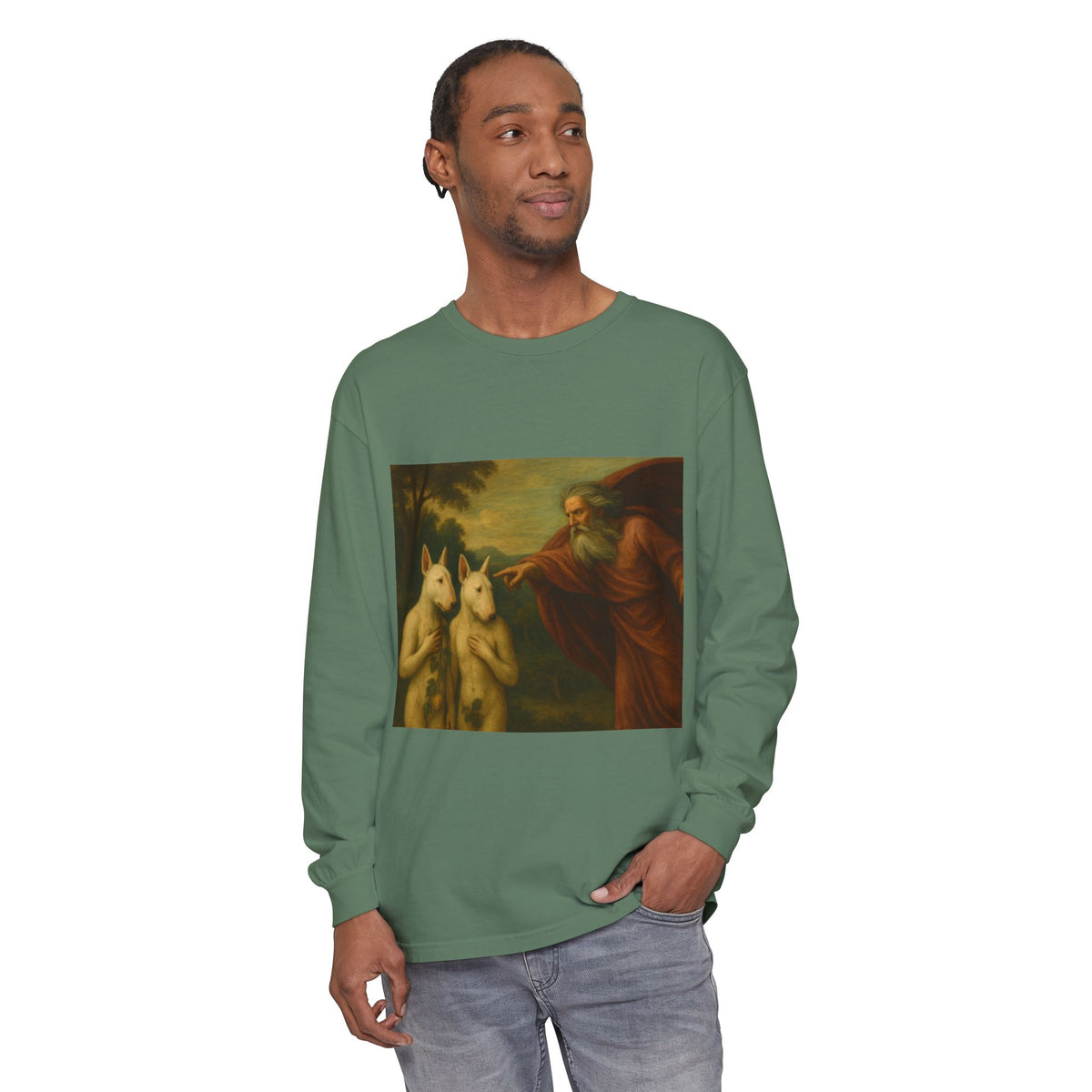 Bull Terrier The Rebuke of Adam and Eve — after Domenichino, 1626 | Long Sleeve